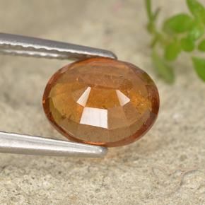 Grenat Hessonite Orange moyen naturelle ovale, 1.80 ct, VS-SI
