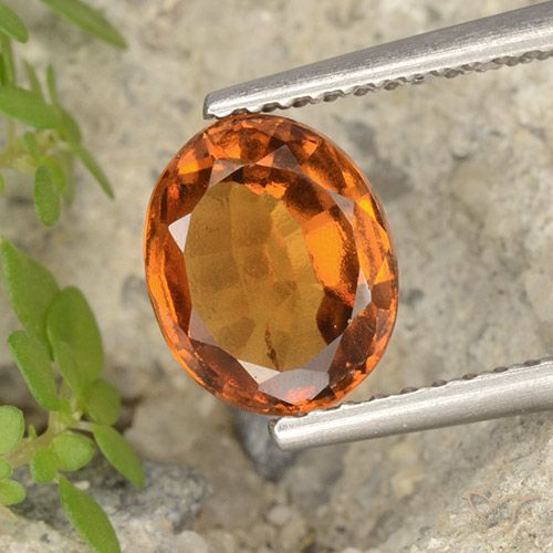 1.81ct Naturel Orange moyen-foncé Grenat Hessonite, ovale, VS