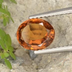 Grenat Hessonite Orange moyen-foncé naturelle ovale, 1.81 ct, VS