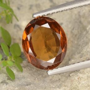 Grenat Hessonite Orange moyen-foncé naturelle Coupe ovale, 1.95 ct, VS