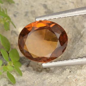 Grenat Hessonite Orange moyen-foncé naturelle Coupe ovale, 1.95 ct, VS