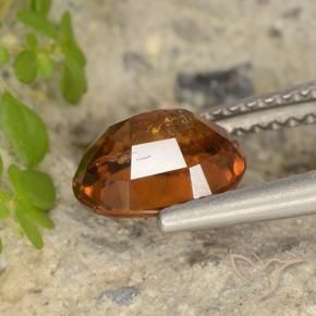 Grenat Hessonite Orange foncé naturelle ovale, 1.79 ct, VS-SI