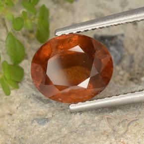Grenat Hessonite Orange moyen naturelle ovale, 2.64 ct, VS-SI