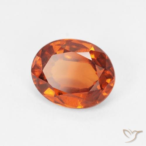 Grenat Hessonite Orange moyen naturelle ovale, 1.94 ct, VS-SI
