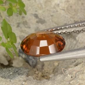 Grenat Hessonite Ambre orange naturelle ovale, 1.76 ct, VS-SI