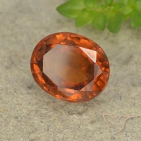 Grenat Hessonite Orange foncé naturelle ovale, 2.70 ct, VS-SI