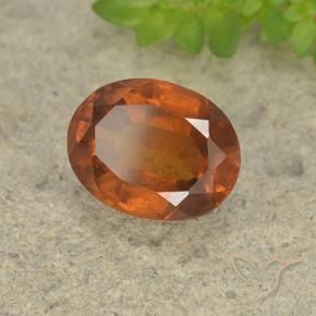 Grenat Hessonite Ambre orange naturelle ovale, 2.25 ct, VS-SI