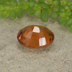 Grenat Hessonite Orange jaunâtre naturelle ovale, 1.86 ct, VS-SI