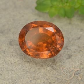 Grenat Hessonite Orange foncé naturelle ovale, 2.29 ct, VS-SI