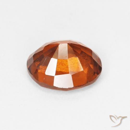 Grenat Hessonite Ambre orange naturelle ovale, 1.99 ct, VS
