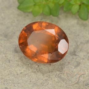 Grenat Hessonite Orange foncé naturelle ovale, 2.48 ct, VS-SI
