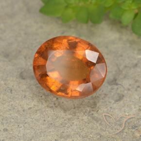 Grenat Hessonite Orange moyen naturelle ovale, 2.09 ct, VS-SI