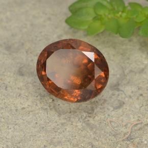 Grenat Hessonite Orange foncé naturelle ovale, 1.78 ct, VS-SI