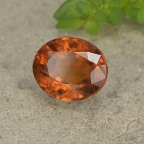 Grenat Hessonite Orange foncé naturelle ovale, 2.14 ct, VS-SI