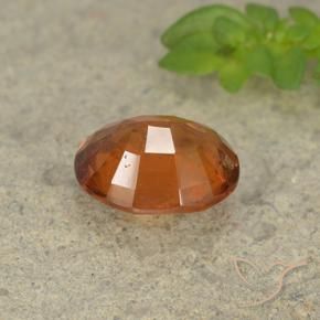 Grenat Hessonite Ambre orange naturelle ovale, 1.82 ct, VS-SI