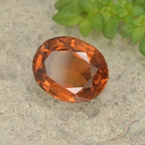 Grenat Hessonite Orange moyen naturelle ovale, 1.95 ct, VS-SI