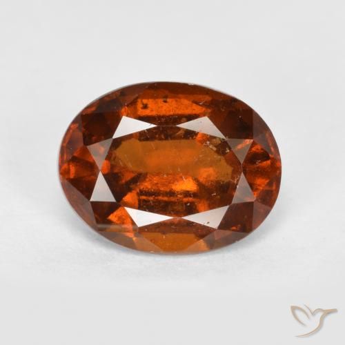 Grenat Hessonite Orange foncé naturelle ovale, 1.96 ct, VS-SI