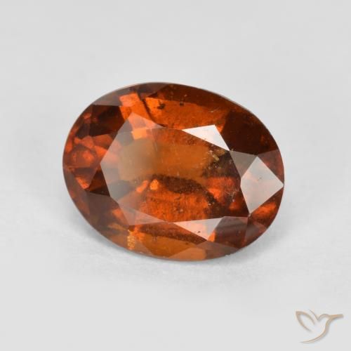 Grenat Hessonite Orange foncé naturelle ovale, 1.96 ct, VS-SI