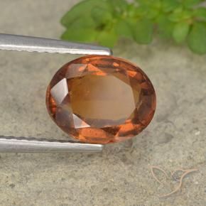 Grenat Hessonite Orange foncé naturelle ovale, 2.30 ct, VS-SI