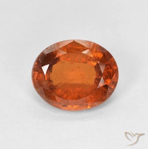 Grenat Hessonite Orange foncé naturelle ovale, 2.11 ct, VS-SI