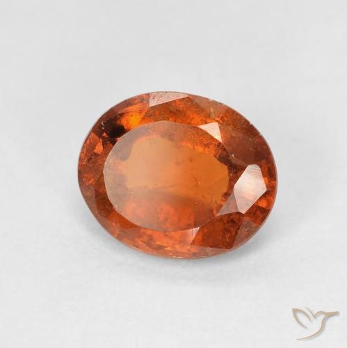 Grenat Hessonite Orange foncé naturelle ovale, 2.11 ct, VS-SI