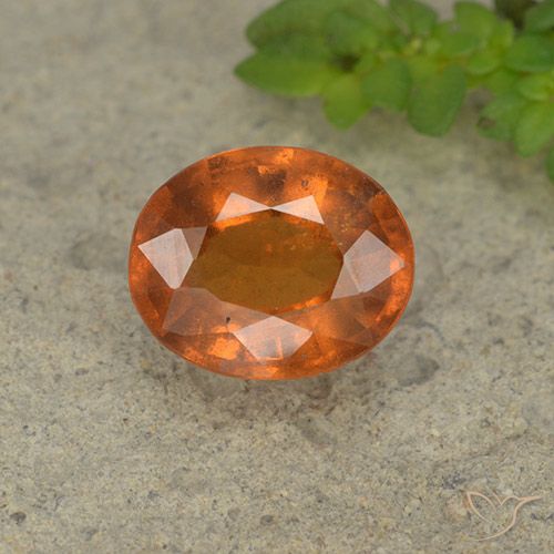 2.05ct Naturel Orange foncé Grenat Hessonite, ovale, VS-SI