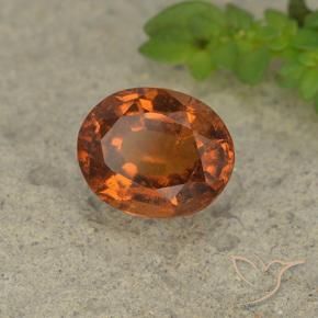 Grenat Hessonite Orange foncé naturelle ovale, 2.12 ct, VS-SI