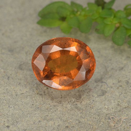 1.94ct Naturel Orange foncé Grenat Hessonite, ovale, VS-SI