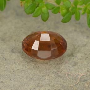 Grenat Hessonite Orange foncé naturelle ovale, 1.89 ct, VS-SI