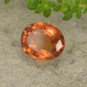 Grenat Hessonite Orange moyen-foncé naturelle ovale, 1.96 ct, VS-SI