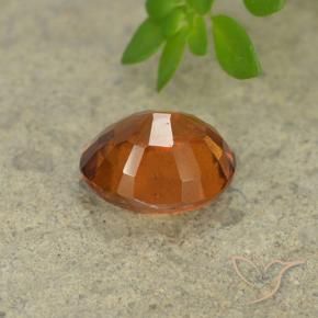 Grenat Hessonite Orange foncé naturelle ovale, 1.77 ct, VS