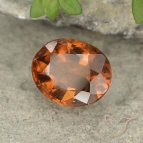 Grenat Hessonite Orange foncé naturelle ovale, 2.08 ct, VS