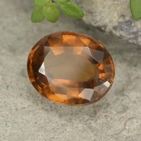 Grenat Hessonite Orange moyen naturelle ovale, 2.48 ct, VS