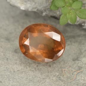 Grenat Hessonite Orange foncé naturelle ovale, 1.73 ct, VS-SI