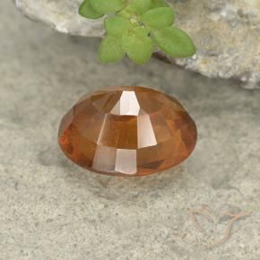 Grenat Hessonite Orange foncé naturelle ovale, 1.73 ct, VS-SI