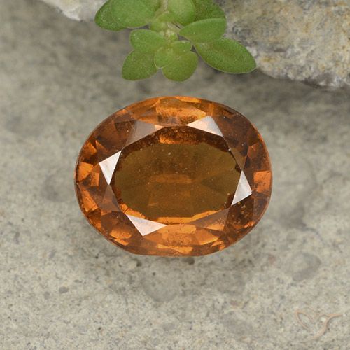 1.93ct Naturel Orange moyen-foncé Grenat Hessonite, ovale, VS