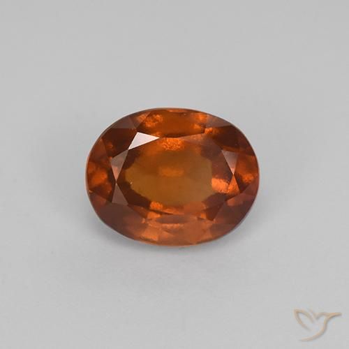 Grenat Hessonite Orange moyen naturelle ovale, 2.04 ct, VS