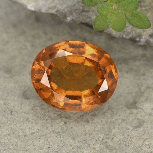 1.81ct Naturel Orange moyen-foncé Grenat Hessonite, ovale, VS