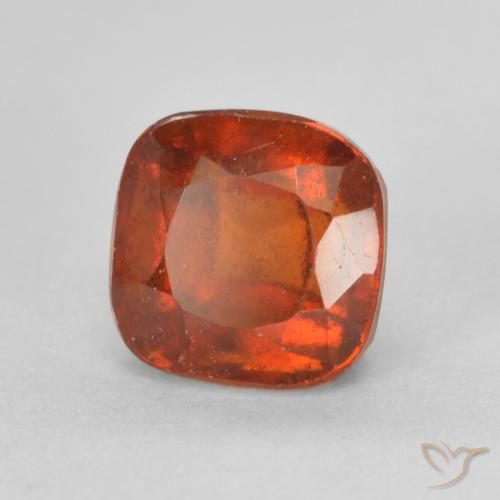 Grenat Hessonite Orange rougeâtre naturelle Coussin, 1.91 ct, VS