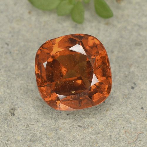 1.86ct Naturel Orange moyen-foncé Grenat Hessonite, Coussin, VS-SI