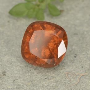 Grenat Hessonite Orange moyen naturelle Coussin, 1.74 ct, VS-SI
