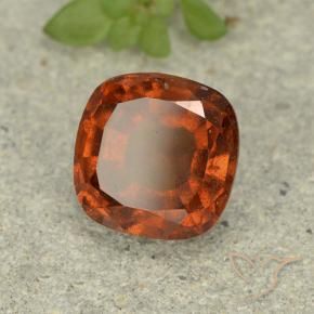 Grenat Hessonite Ambre orange naturelle Coussin, 1.87 ct, VS