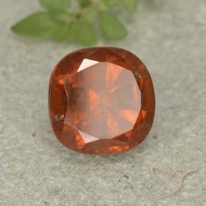 Grenat Hessonite Orange rougeâtre naturelle Coussin, 1.91 ct, VS-SI