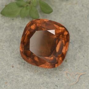 Grenat Hessonite Ambre orange naturelle Coussin, 1.86 ct, VS