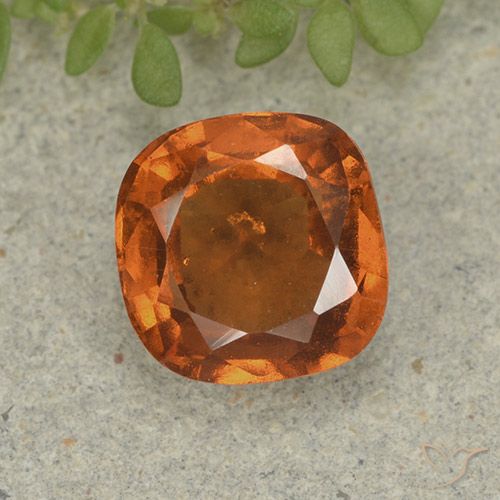 1.94ct Naturel Orange moyen-foncé Grenat Hessonite, Coussin, VS