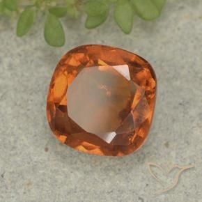 Grenat Hessonite Orange moyen-foncé naturelle Coussin, 1.94 ct, VS