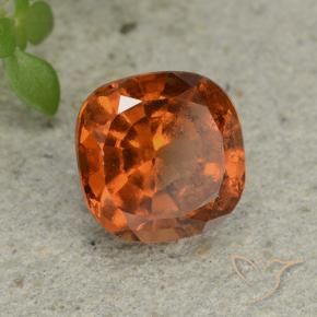 Grenat Hessonite Ambre orange naturelle Coussin, 1.80 ct, VS