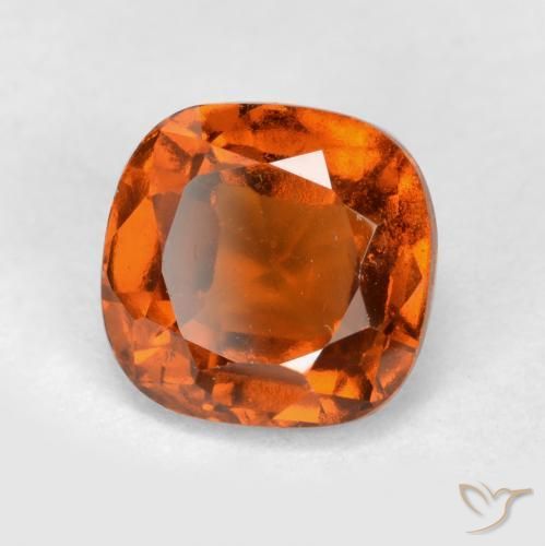 Grenat Hessonite Orange feu naturelle Coussin, 1.94 ct, VS