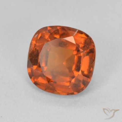 Grenat Hessonite Orange rougeâtre naturelle Coussin, 1.93 ct, VS
