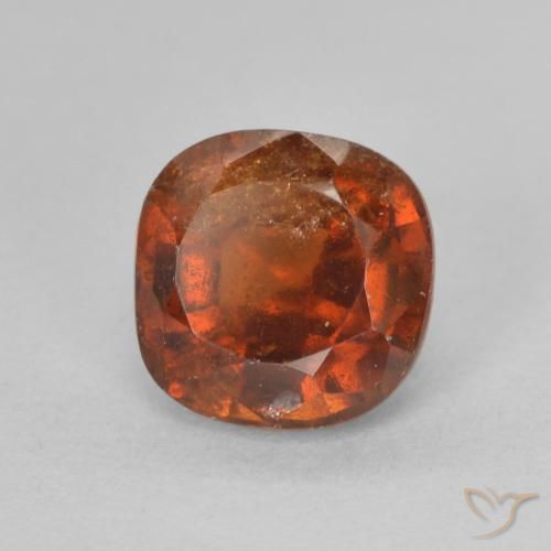 Grenat Hessonite Orange feu naturelle Coussin, 1.92 ct, VS-SI